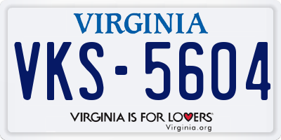 VA license plate VKS5604