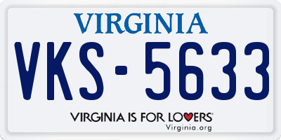 VA license plate VKS5633