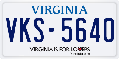 VA license plate VKS5640