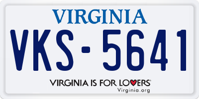 VA license plate VKS5641