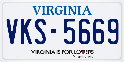 VA license plate VKS5669