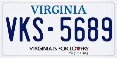 VA license plate VKS5689