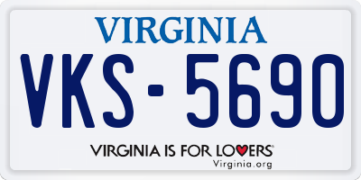 VA license plate VKS5690