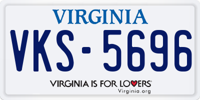VA license plate VKS5696