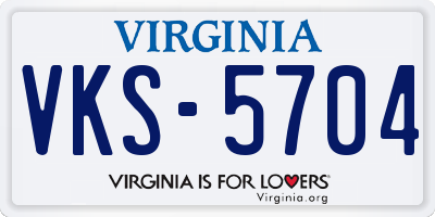 VA license plate VKS5704