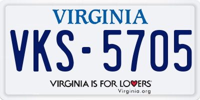 VA license plate VKS5705
