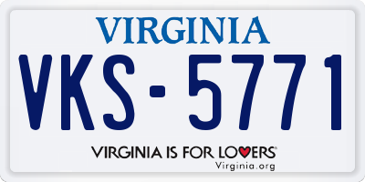 VA license plate VKS5771