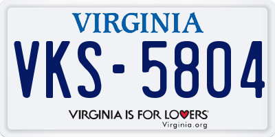 VA license plate VKS5804