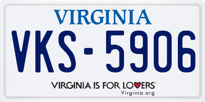 VA license plate VKS5906