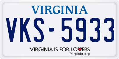 VA license plate VKS5933