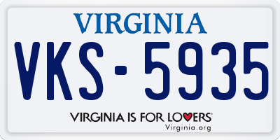 VA license plate VKS5935