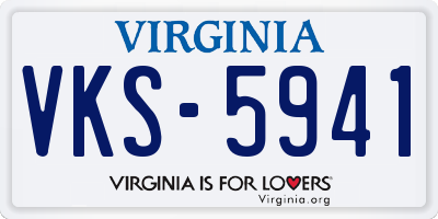 VA license plate VKS5941