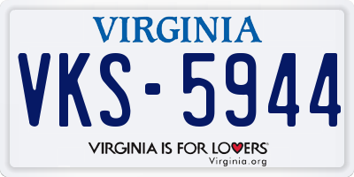 VA license plate VKS5944