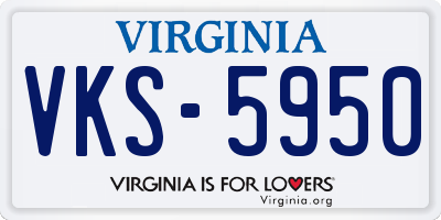 VA license plate VKS5950