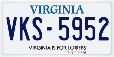 VA license plate VKS5952