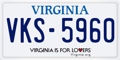 VA license plate VKS5960