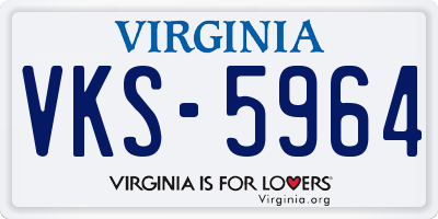 VA license plate VKS5964