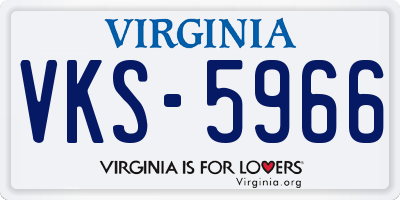 VA license plate VKS5966