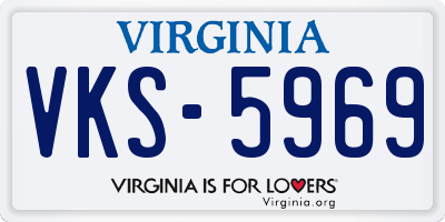 VA license plate VKS5969