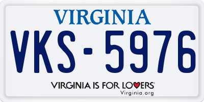 VA license plate VKS5976