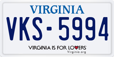 VA license plate VKS5994