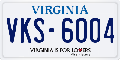 VA license plate VKS6004