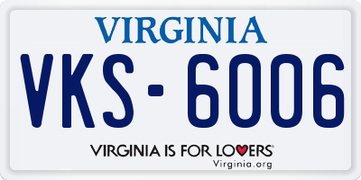 VA license plate VKS6006