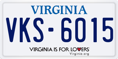 VA license plate VKS6015