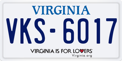 VA license plate VKS6017