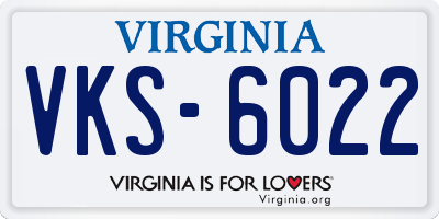 VA license plate VKS6022