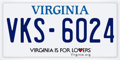 VA license plate VKS6024