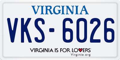 VA license plate VKS6026