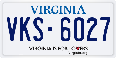 VA license plate VKS6027
