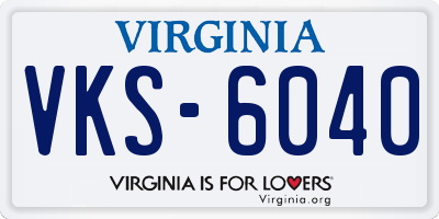 VA license plate VKS6040