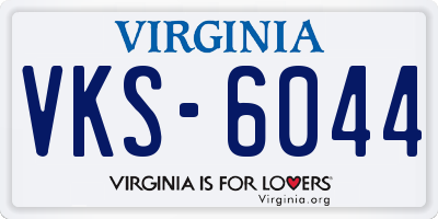 VA license plate VKS6044