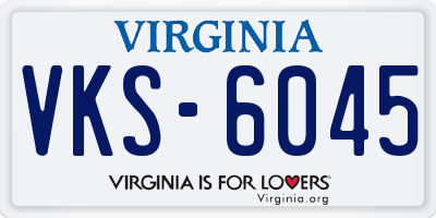 VA license plate VKS6045