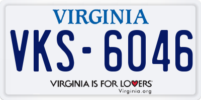 VA license plate VKS6046