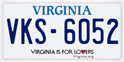 VA license plate VKS6052