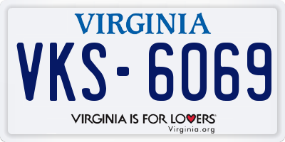 VA license plate VKS6069