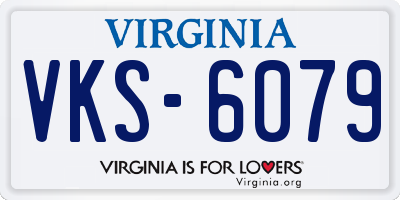 VA license plate VKS6079