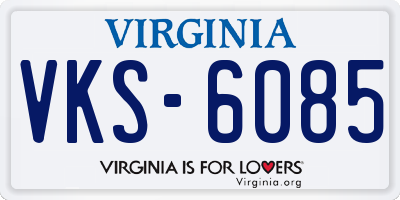 VA license plate VKS6085