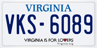 VA license plate VKS6089