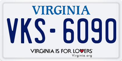 VA license plate VKS6090