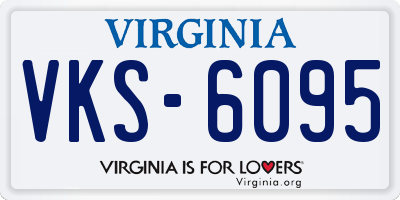 VA license plate VKS6095