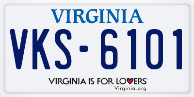 VA license plate VKS6101