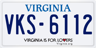 VA license plate VKS6112
