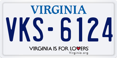 VA license plate VKS6124