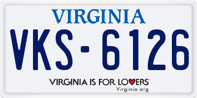 VA license plate VKS6126