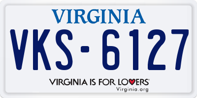 VA license plate VKS6127