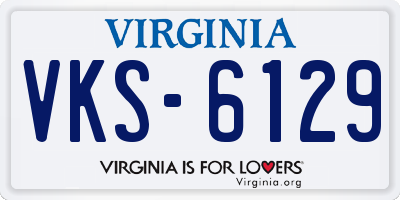 VA license plate VKS6129